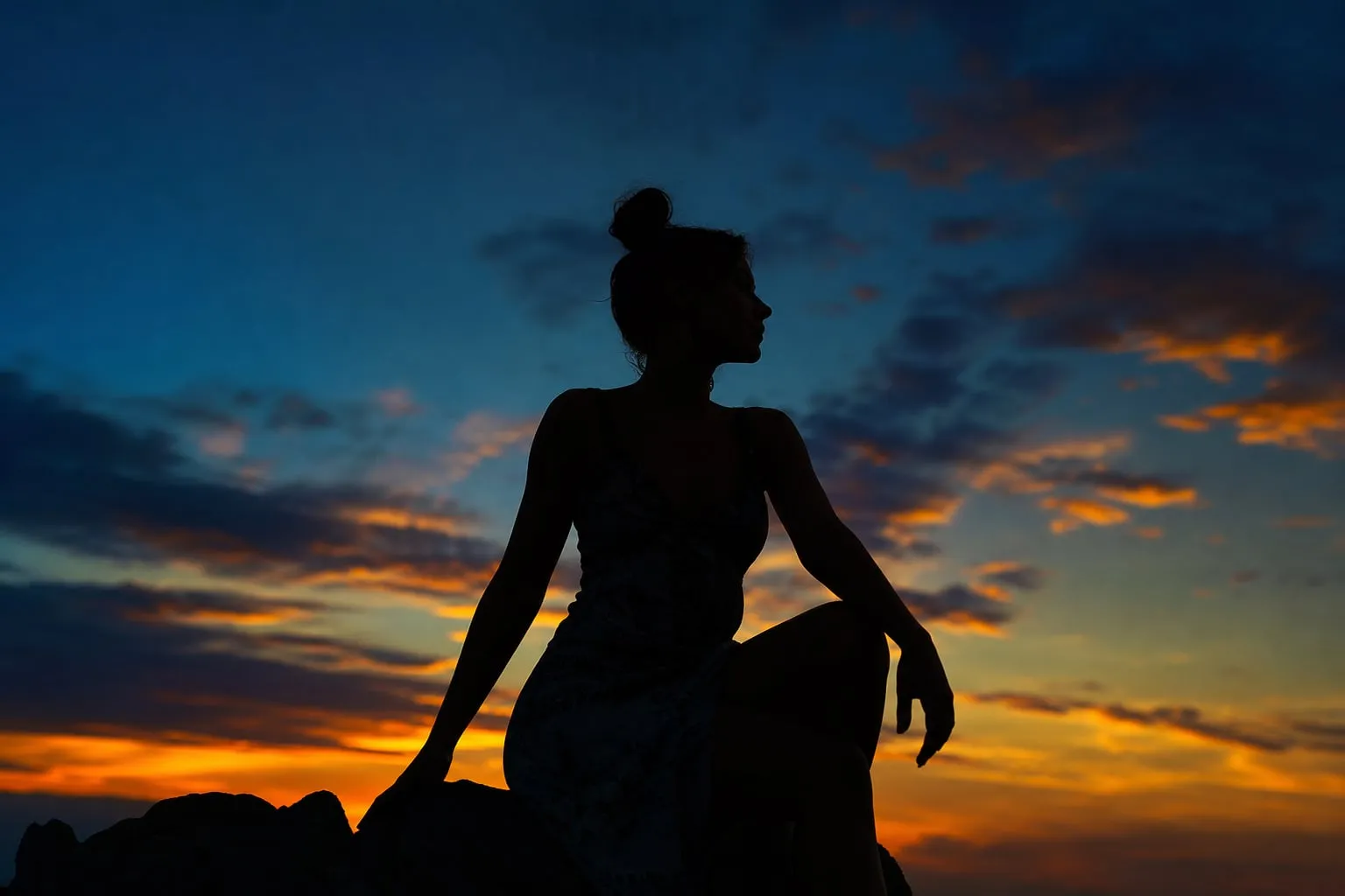 Como fotografar silhueta no pôr do sol sem cinza