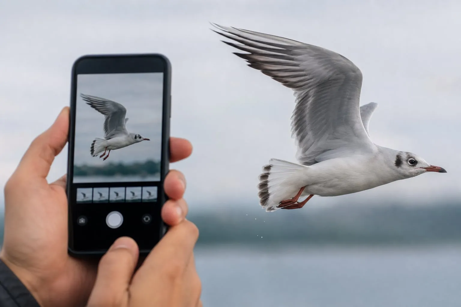 Como fotografar pássaros com celular durante o voo